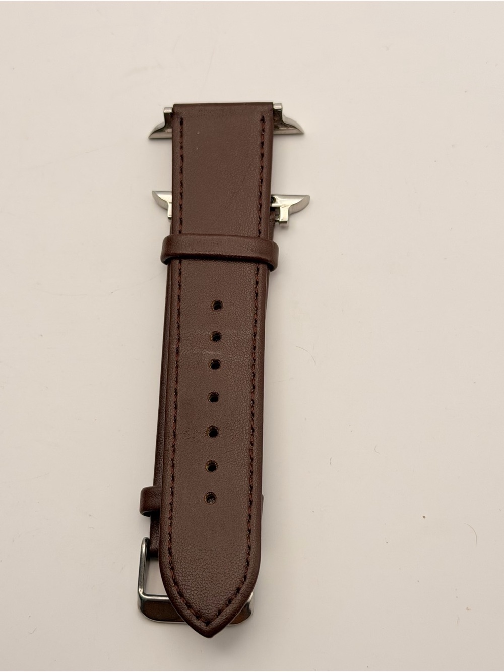 Apple Watch Leather Band, 26mm, Brown, Excellent, Silver Endlink, 42/44/46mm